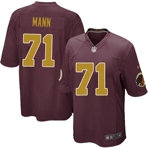 Men's Game Charles Mann Nike Jersey Burgundy Red Alternate - #71 80th Anniversary NFL Washington Redskins